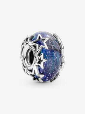 Pandora Galaxy Blue & Star Murano Charm